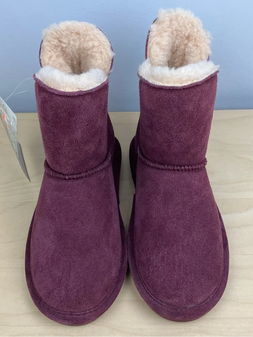 Bearpaw Youth Girls Size 1.0 Rosie Purple/Maroon Suede Winter Boots Lined NWT